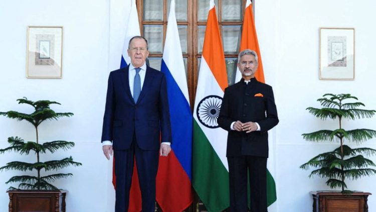 India’s Foreign Minister Jaishankar and his Russian counterpart Lavrov are seen before their meeting in New Delhi