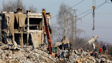 Aftermath of recent shelling in Makiivka
